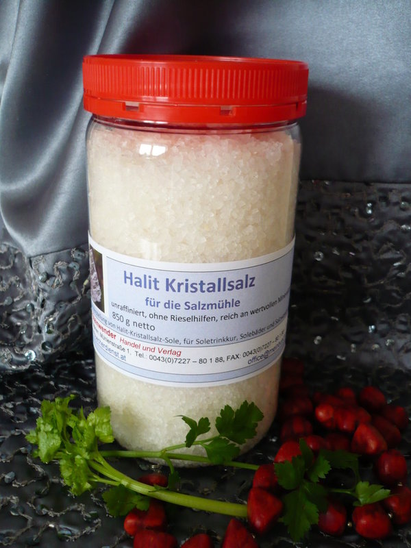 Halit-Kristallsalz für die Salzmühle 850g