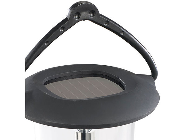 Semptec Camping-LED Kurbel-Lampe, Solar- & USB-Ladung
