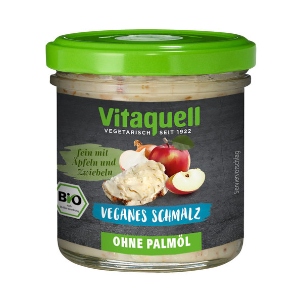 Vitaquell Veganes Schmalz mit Äpfeln und Zwiebeln - OHNE Palmöl 120g