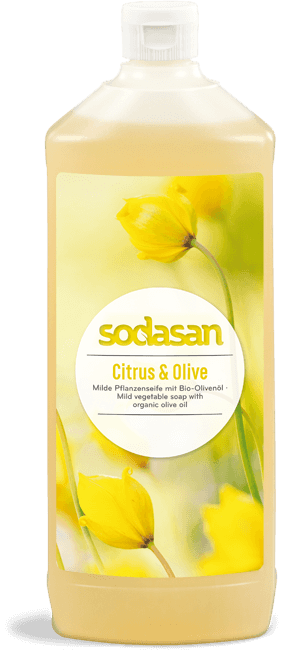 Sodasan Flüssigseife Citrus & Olive 1l bio