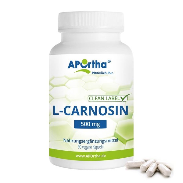 L-Carnosin Kapseln, 500mg, 90 vegane Kapseln, Anti Aging, Energie
