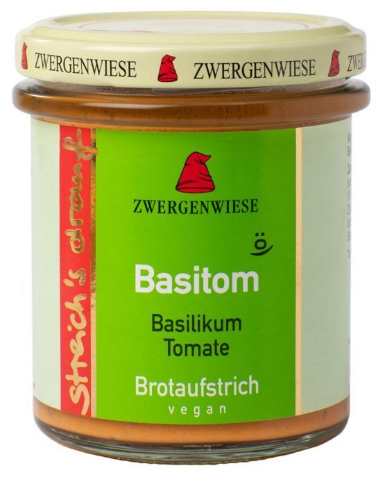 Zwergenwiese Aufstrich Basitom (Basilikum/Tomate) 160g, bio, vegan