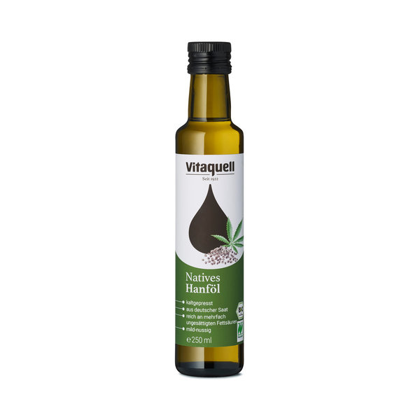 Vitaquell Bio Hanföl, kaltgepreßt, 250ml